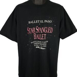 Star Spangled Ballet T Shirt Vintage 90s El Paso Dance Texas Made In USA Mens XL